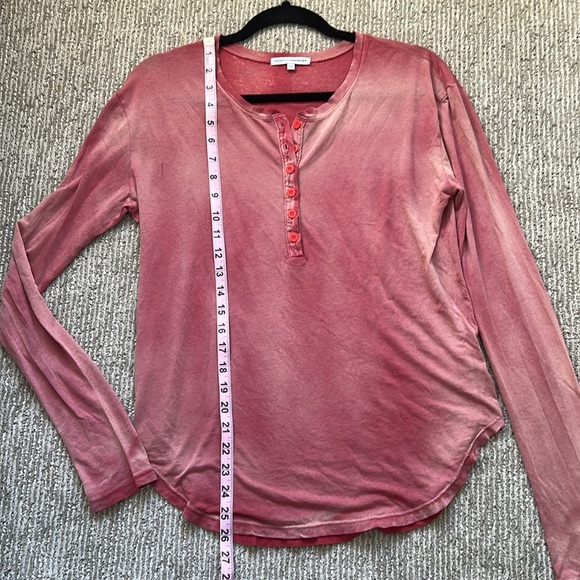 Rebecca Minkoff Chelsea Long sleeve Henley in rustic red, size Medium - Picture 7 of 8
